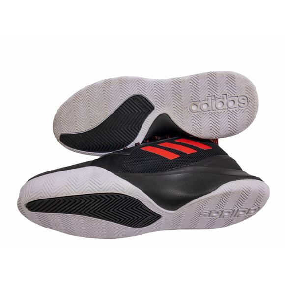 Adidas Mens Black Red Run the Game Basketball Shoes Active Red 8 - Picture 8 of 10